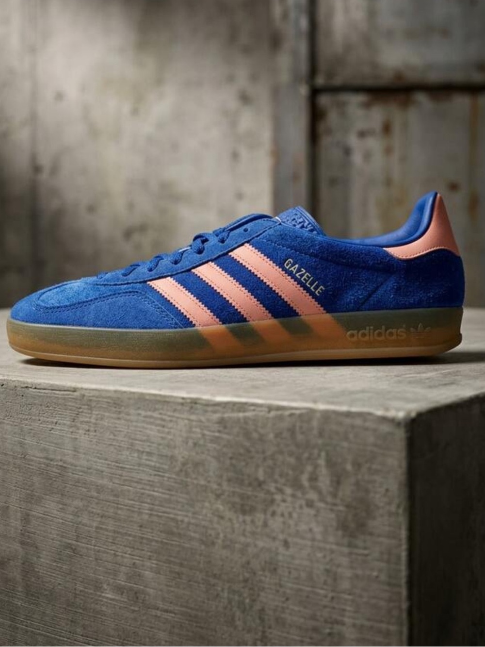 adidas womens gazelle Royal Blue Suede Sneakers - Picture 2 of 5